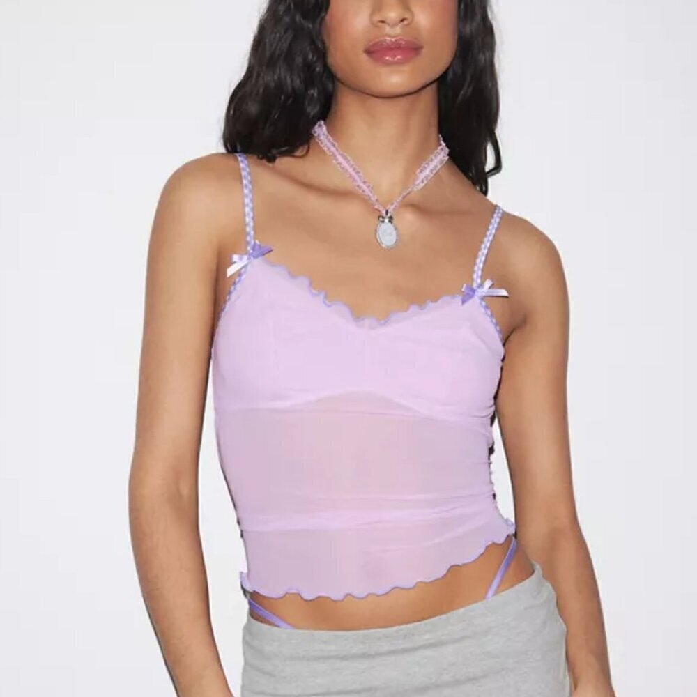 NWT UO Out From Under Just Like Candy Purple Cami